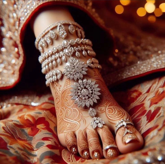 Dimond Jewelry Fancy payal For NewTrendding