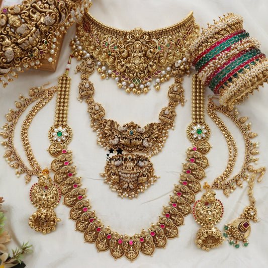 Exquisite Gold-Alike Long Temple Necklace for Weddings