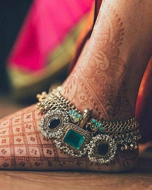 Green Dimond Jewelry Fancy payal For NewTrendding